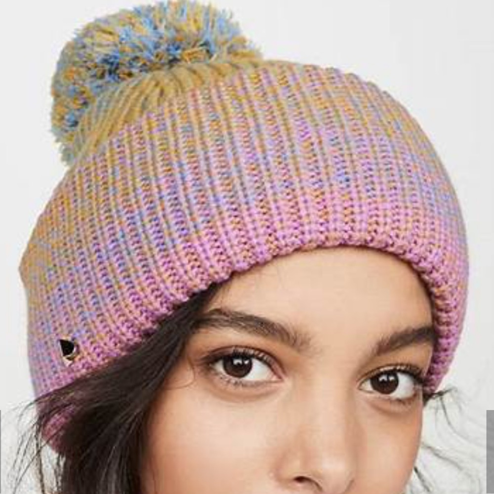 Kate Spade Wildflower PomPom Beanie